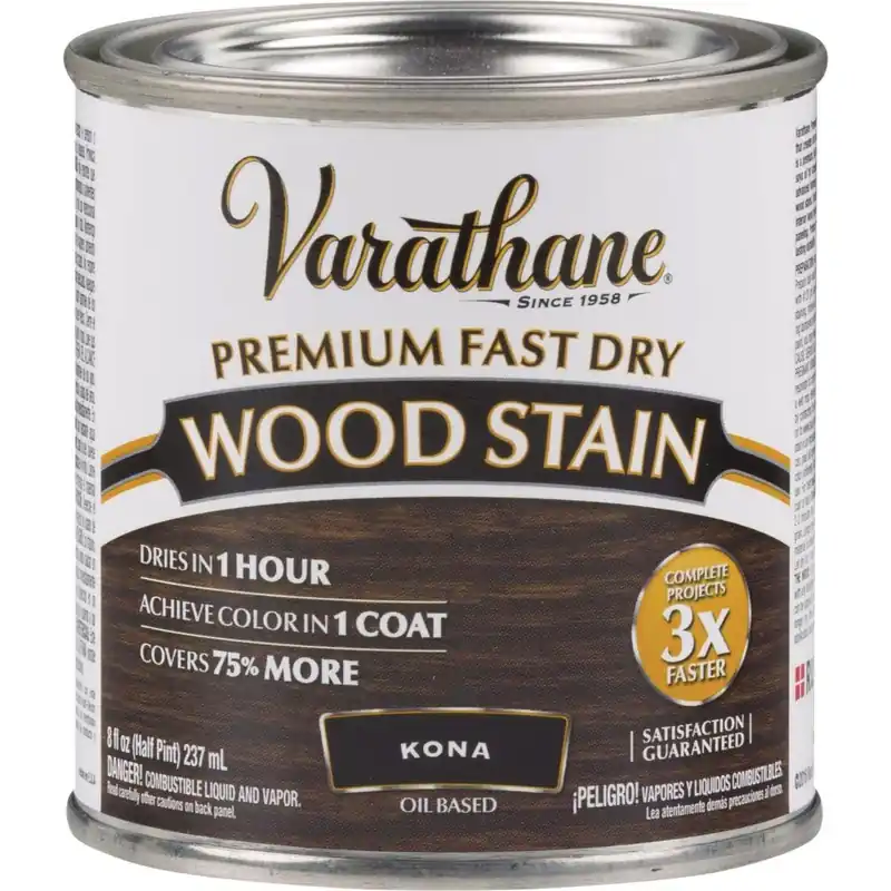 Varathane 262029 Fast Dry Kona Wood Urethane Modified Alkyd Interior Wood Stain 1/2 Pt.