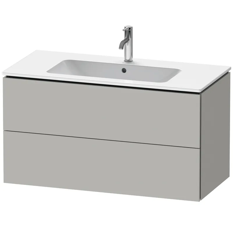 Duravit LC624200707 L-Cube 40 1/8 Wall Mount Two Drawer Single Vanity Cabinet