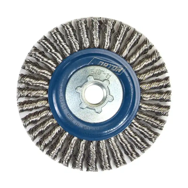 Norton 69936606278 BlueFire Twist Knot Wire Arbor Wheel Brush 4 in