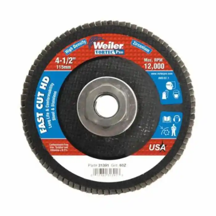 Vortec Pro 31392 Fast Cut High Density Abrasive Flap Disc 4-1/2 in