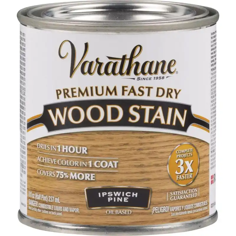 Varathane 262031 Fast Dry Ipswich Pine Urethane Modified Alkyd Interior Wood Stain 1/2 Pt.