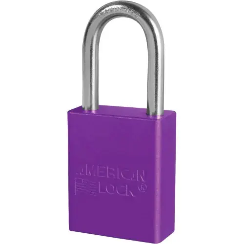 American Lock S1106PRP Aluminum Safety Padlock, 1-1/2 in x 1-1/2 in Shackle, Purple