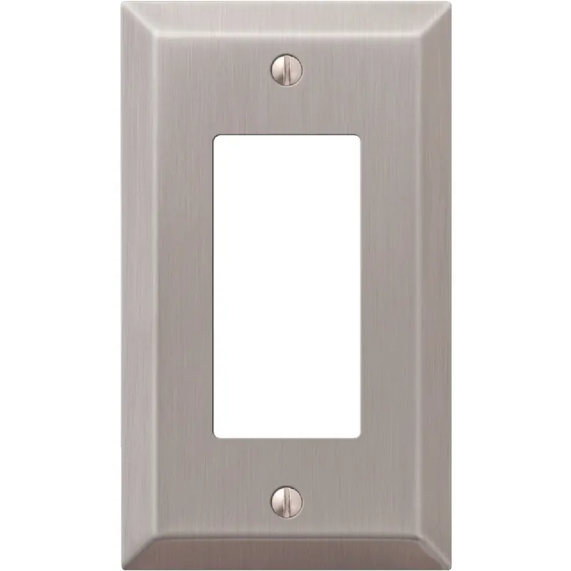 Amerelle 163RBN 1-Gang Stamped Steel Rocker Decorator Wall Plate