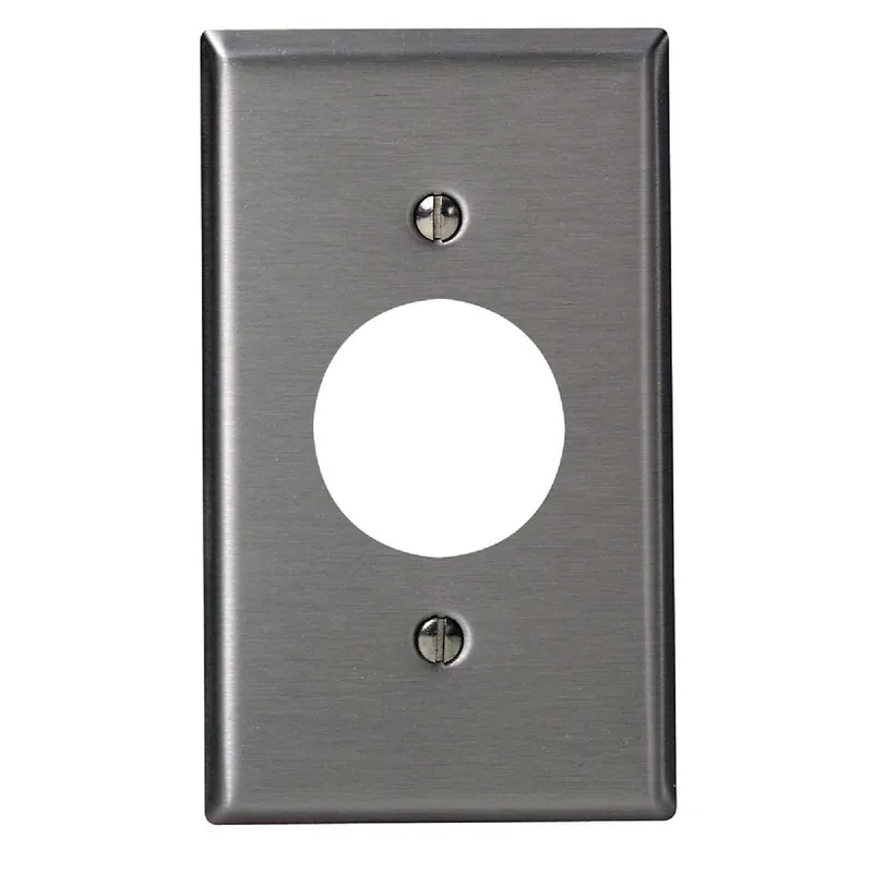 Leviton 005-84004-40 Stainless Steel Single Outlet Wall Plate