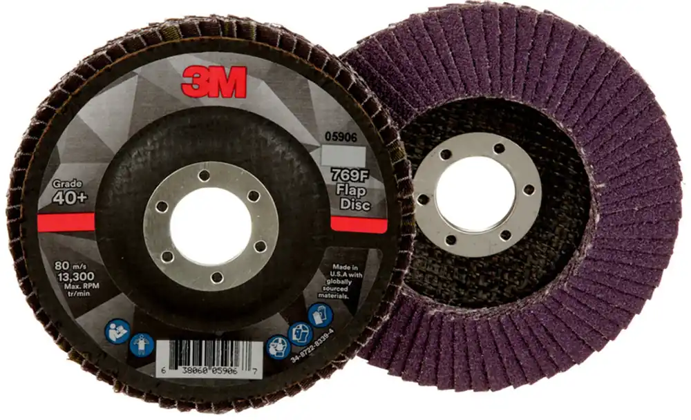 3M 7100178130 4 1/2 X 7/8 40+ Grit Type 29 Flap Disc