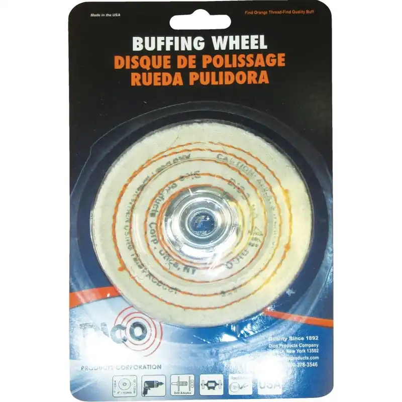 Dico 7000128 4 In. x 1/2 In. Spiral Sewn Buffing Wheel