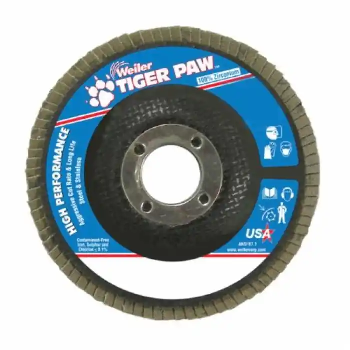 Weiler 51108 Tiger Paw Flap Disc 4-1/2 in Diameter 40 Grit