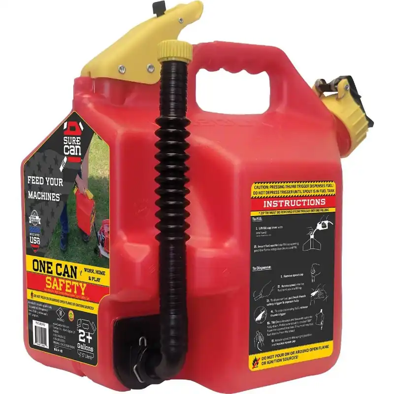 SureCan SUR2SFG2 2+ Gal. Plastic Gasoline Fuel Can