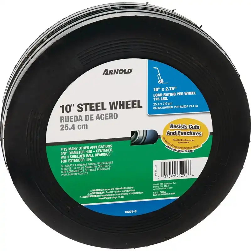 Arnold 490-323-0001 10 In. x 1.75 In. Narrow Hub Wheel