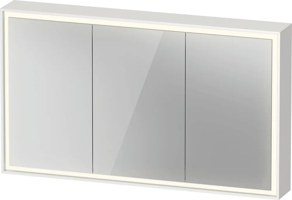 Duravit LC7553000006000 L-Cube 47 1/4 x 27 1/2 2 Left 1 Right Hinge 3 Door LED Rectangular Medicine Cabinet