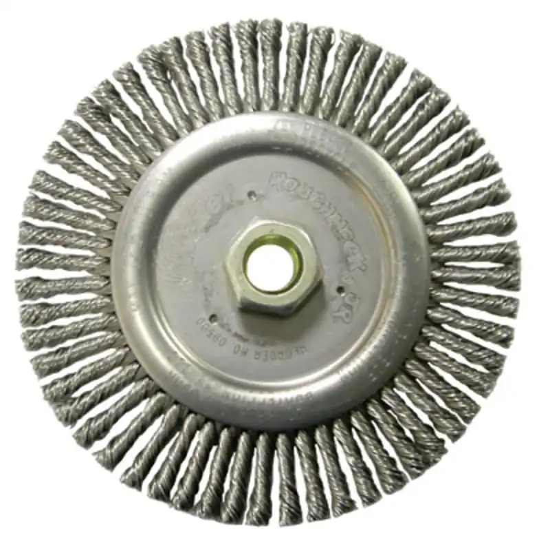 Weiler 09500 Roughneck 6 X 5/8 - 11 Dualife Stainless Steel Knot Wire Wheel Brush