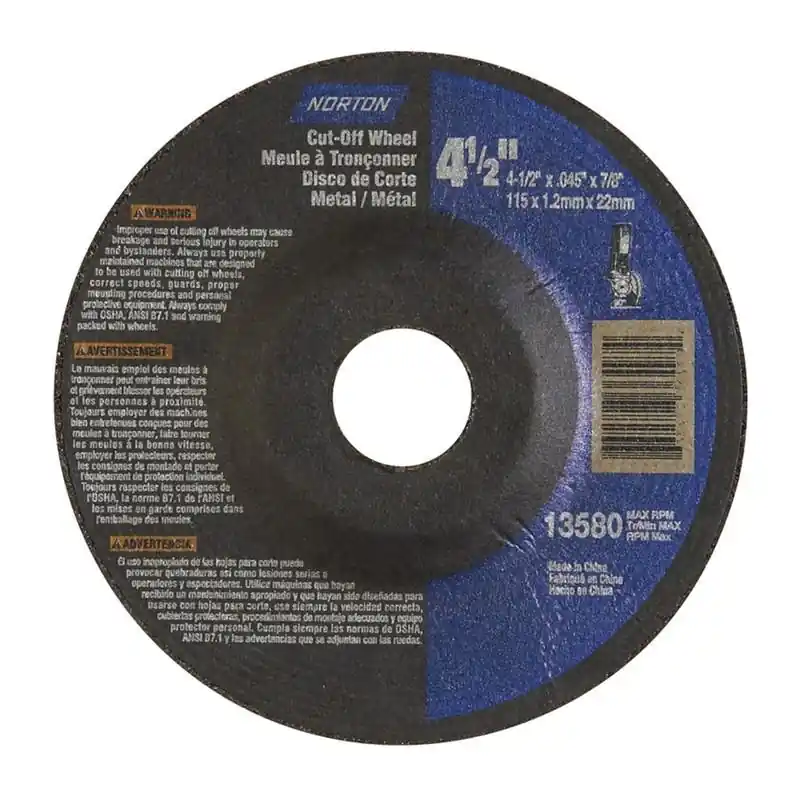 Norton 66252843604 Metal RightCut A Type 27 Right Angle Cut-Off Wheel