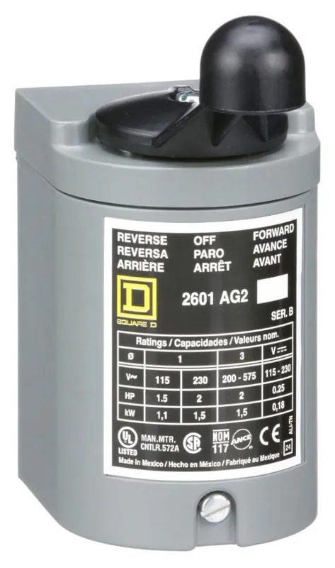 Square D 2601AG2 Drum Switch 600Vac 2Hp A +Options