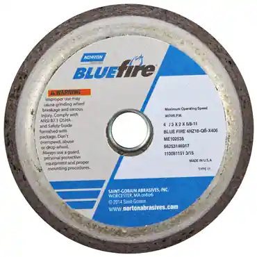 Norton 66253146917 BlueFire 4NV Type 11 Non-Reinf Portable Snagging Wheel