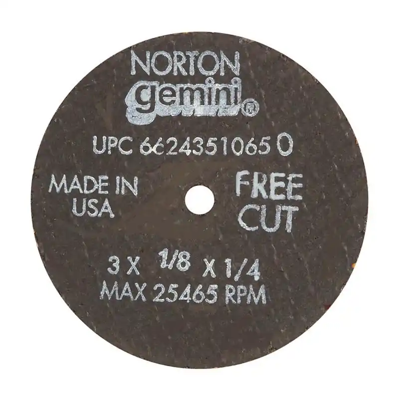 Norton 66243510650 Gemini A Type 01/41 Cut-Off Wheel 3 in 36 Grit