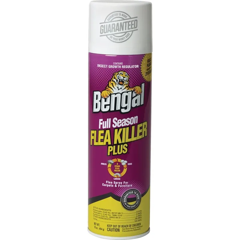 Bengal 92445 Bengal Flea Killer Plus 16 Oz Aerosol Spray Full Season Tick & Flea Killer