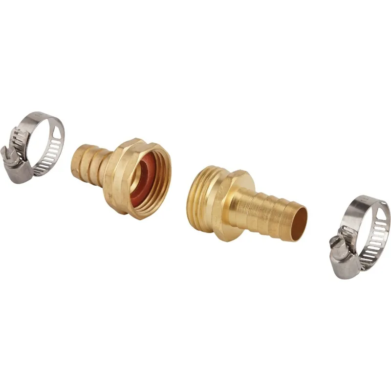 Best Garden GB9412-5/8+GB9411-5/8 5/8 In. Brass Heavy-Duty Hose Mender