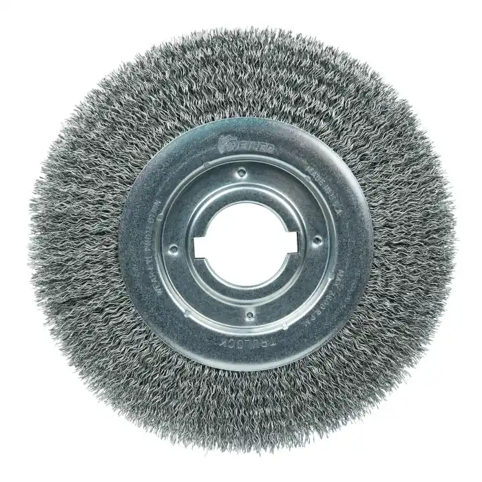 Weiler 06170 Medium Face Wheel Brush 10 in Diameter 2 in Arbor Hole Unthreaded Arbor