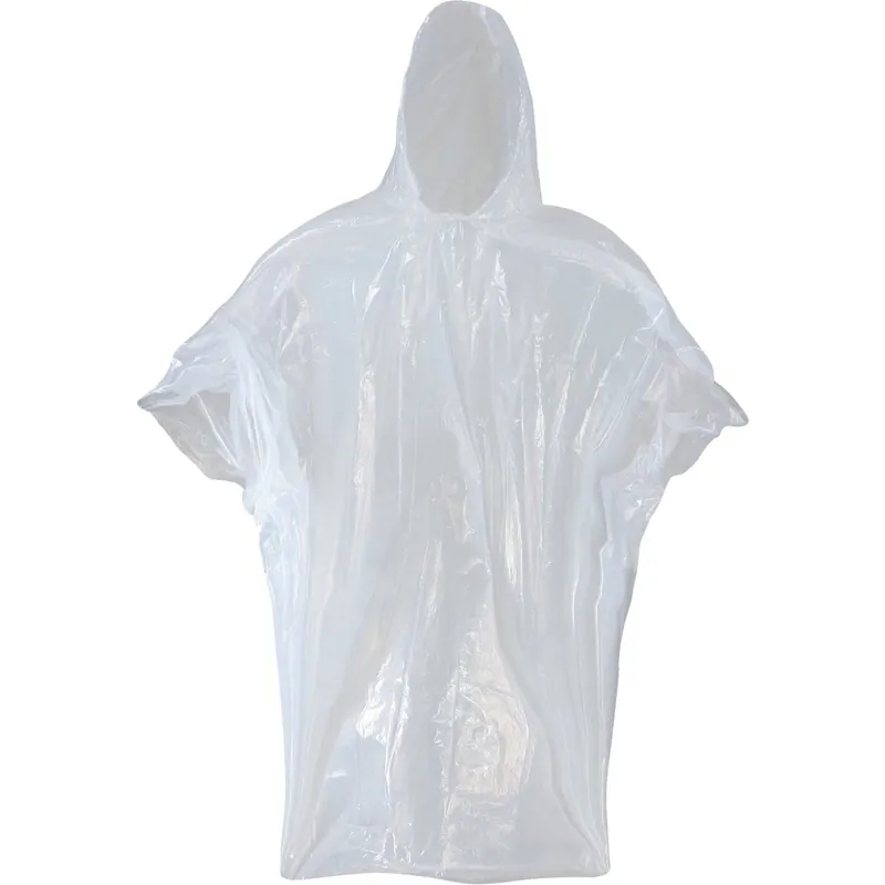 West Chester 49837 Clear Disposable Rain Poncho
