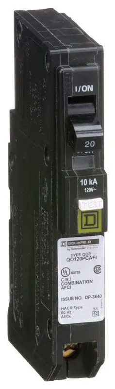 Square D QO120PCAFI Miniature Circuit Breaker 120V 20A