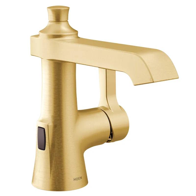 Moen S6981EWBG Flara Motionsense Wave Touchless Single Handle Bathroom Sink Faucet in Brushed Gold