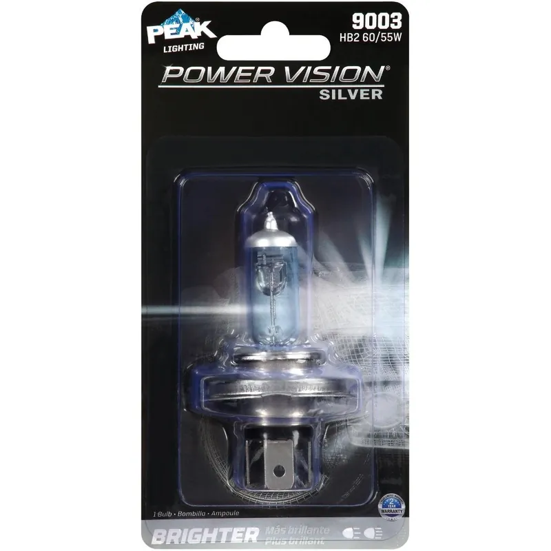 Peak 9003PVS-BPP Power Vision Silver 9003 HB2 12.8V Halogen Automotive Bulb