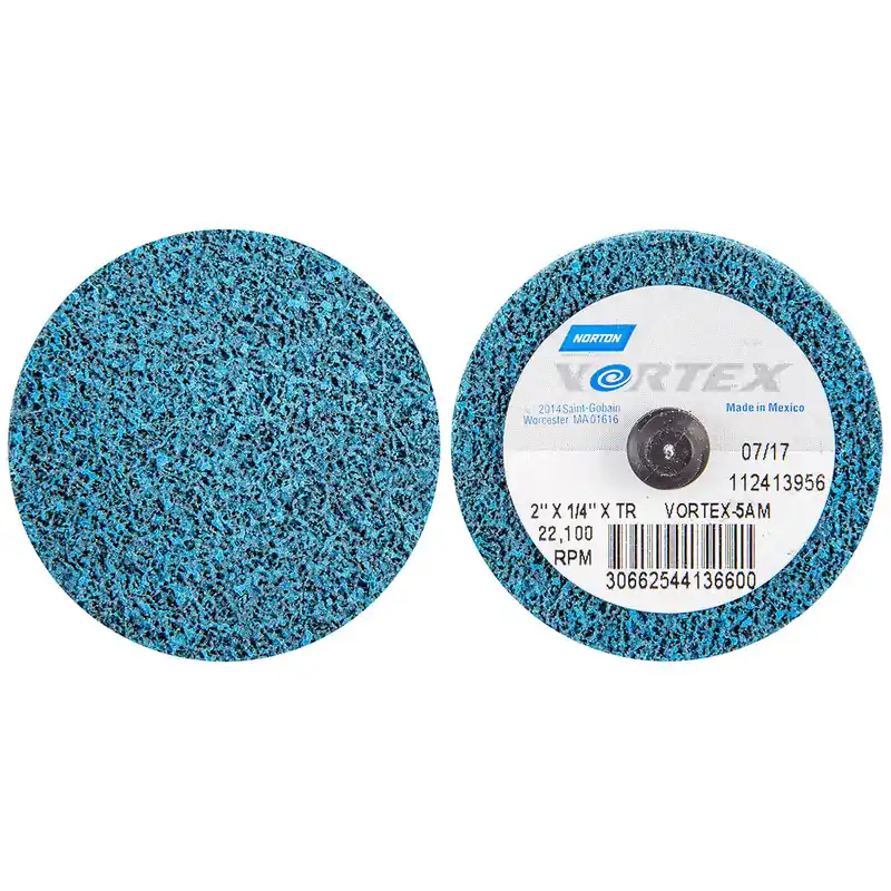 Norton 66254413660 Bear-Tex Vortex Rapid Blend Aluminum Oxide Medium Grit Quick-Change Unified Wheel