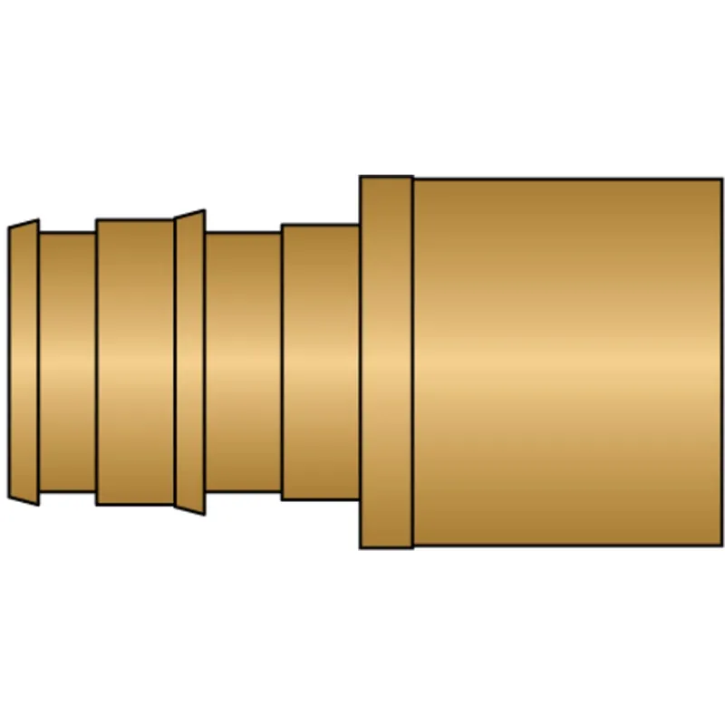 HeatLink EX27205NL 1/2 PEX F1960 x 1/2 Female Sweat No Lead Brass Adapter