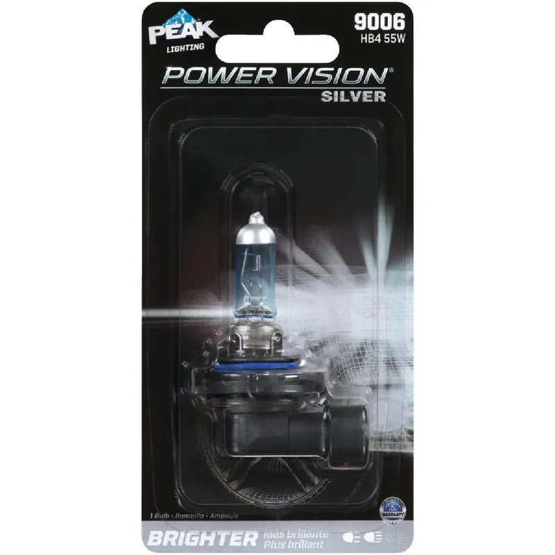 Peak 9006PVS-BPP Power Vision Silver 9006 HB4 12.8V Halogen Automotive Bulb