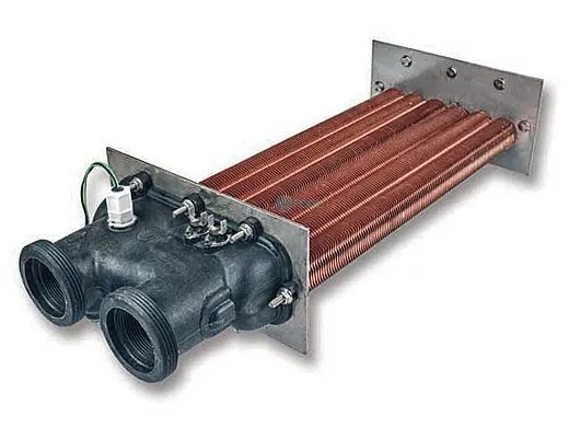 Raypak 014870F Heat Exchanger Assembly Complete with Polymer Heads 156A