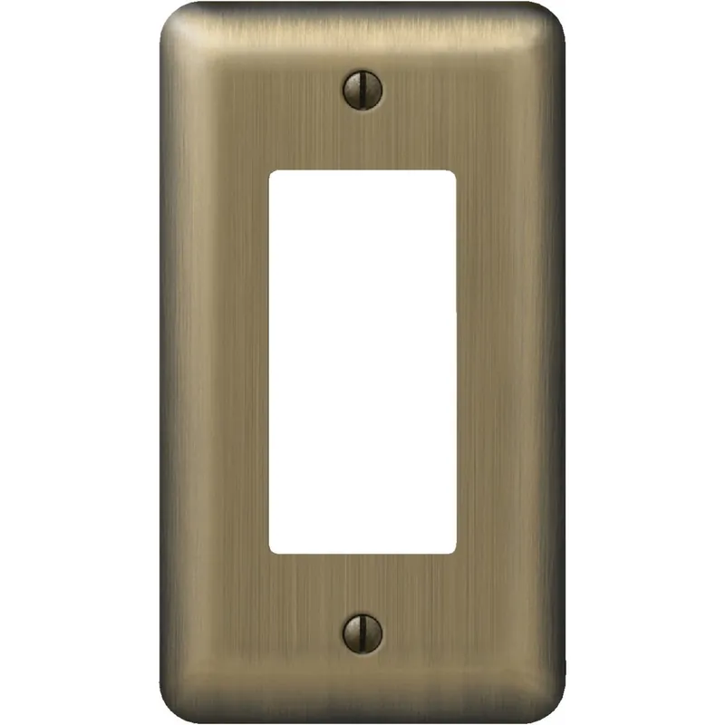 Amerelle 154R 1-Gang Stamped Steel Rocker Decorator Wall Plate