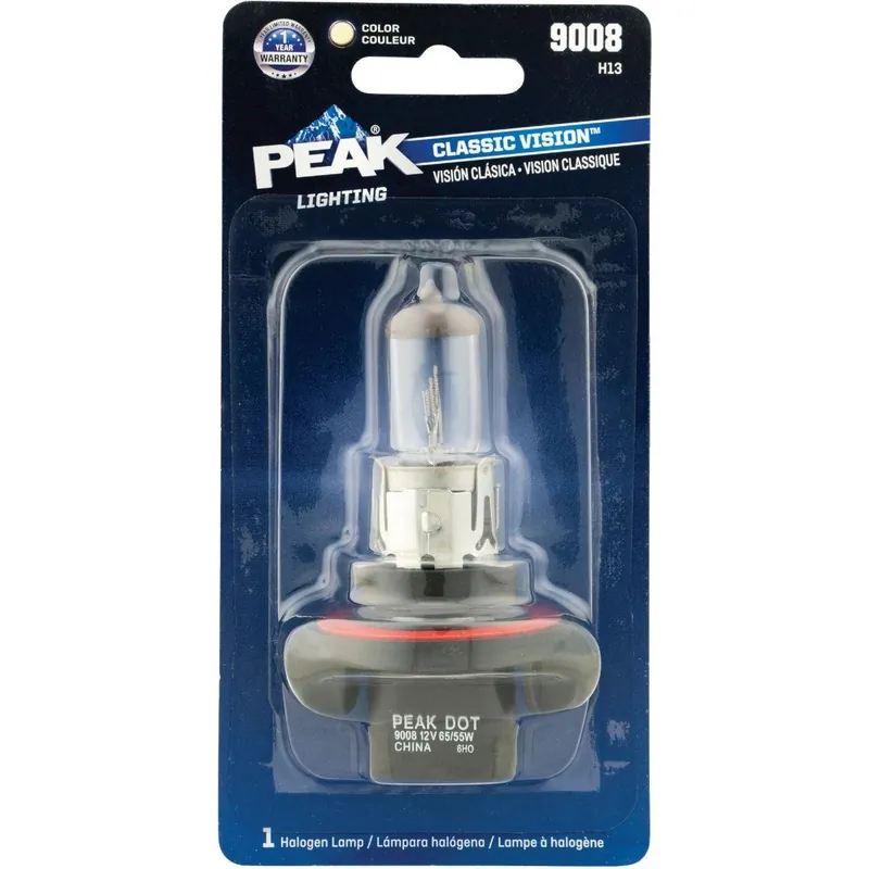 Peak 9008-BPP Classic Vision 9008 H13 12.8V Halogen Automotive Bulb