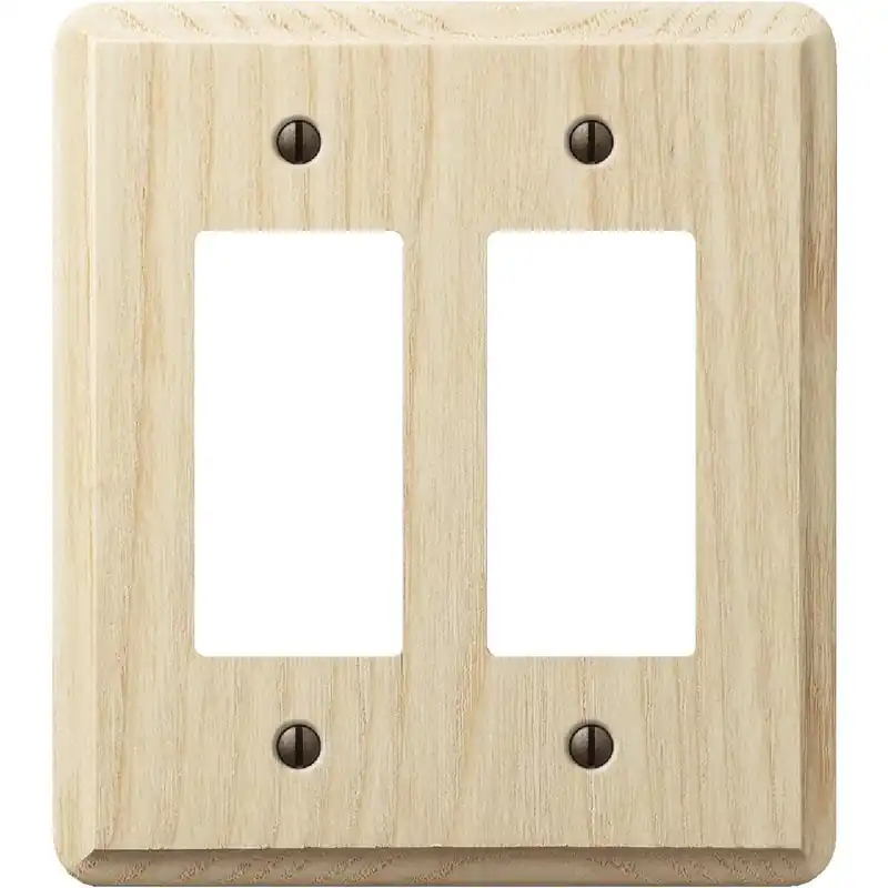 Amerelle 401RR 2-Gang Solid Ash Rocker Decorator Wall Plate