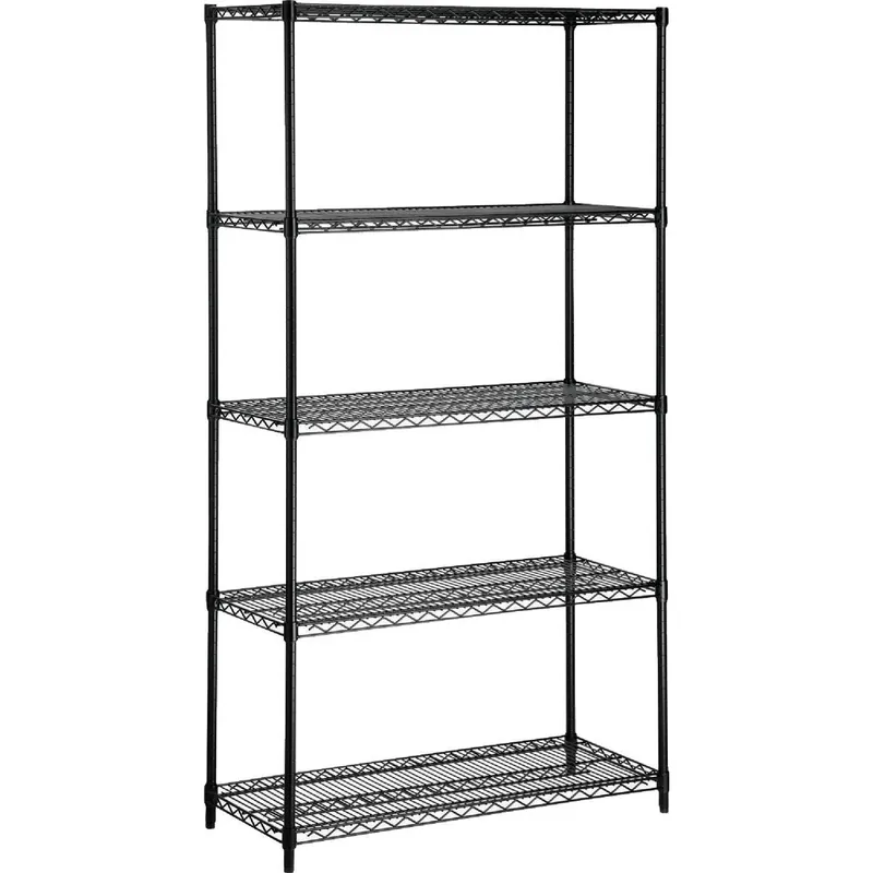 Honey Can Do SHF-01440 42 In. x 72 In. x 18 In. 5-Tier Black Steel Heavy-Duty Shelving Unit