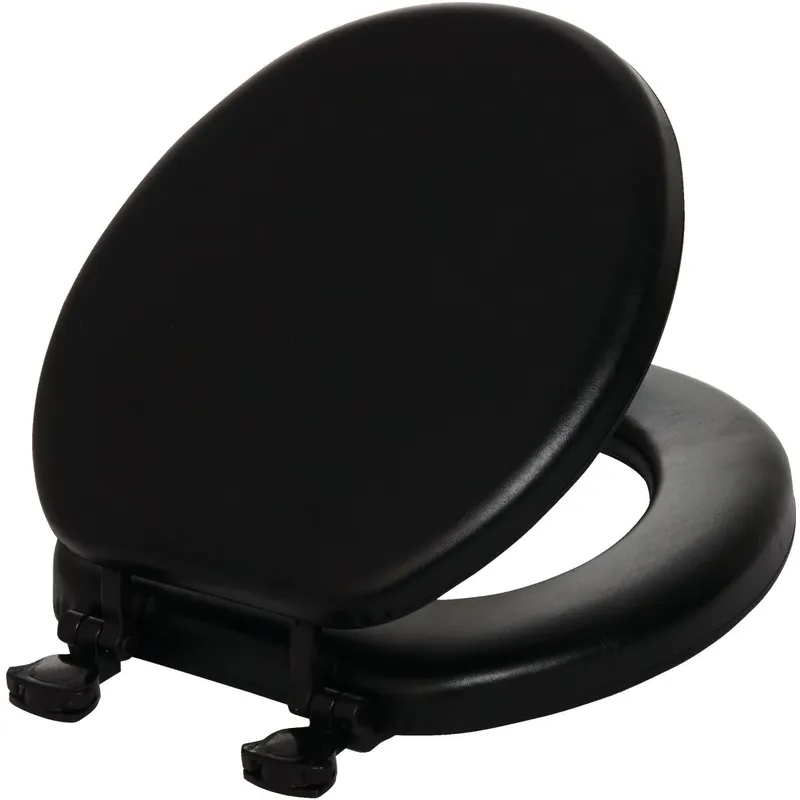 Mayfair 15EC_047 Round Closed Front Premium Soft Black Toilet Seat