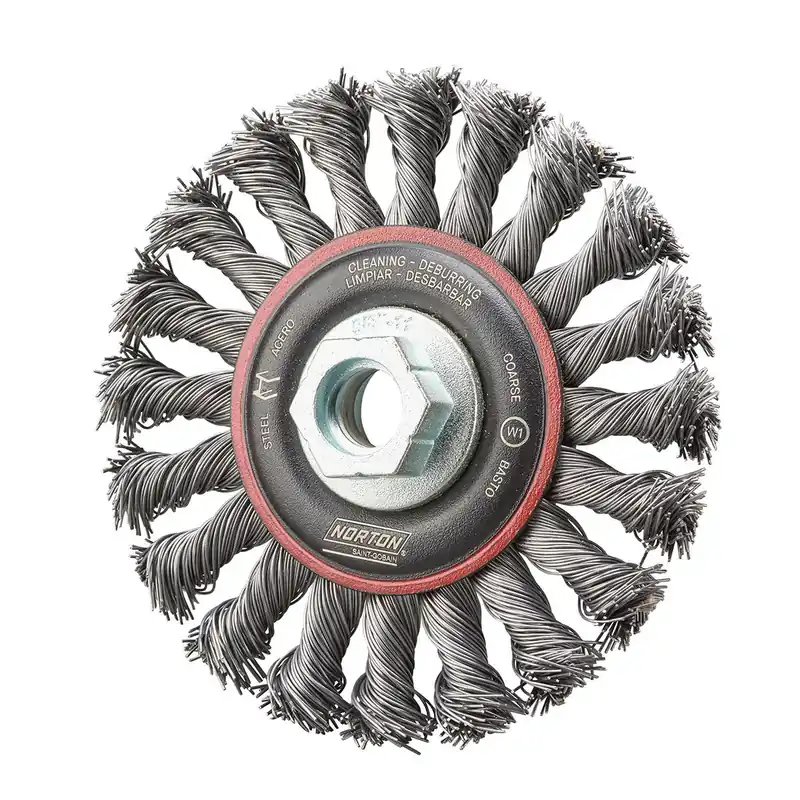 Norton 69936653331 BlueFire Carbon Steel Wheel Brush 4 1/2 in 5/8 - 11