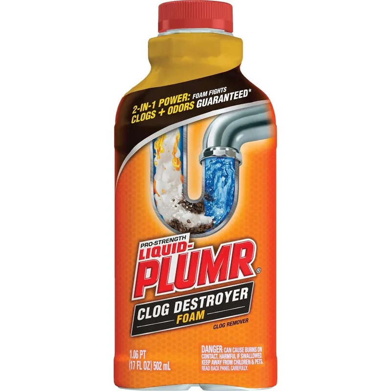 Liquid-Plumr 1290 Slow Flow Fighter 17 Oz. Foaming Liquid Drain Opener & Cleaner