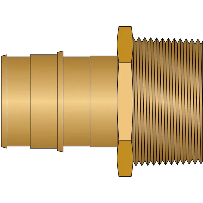 HeatLink EX27541NL 1-1/2 PEX F1960 Male Pipe Thread No Lead Brass Adapter