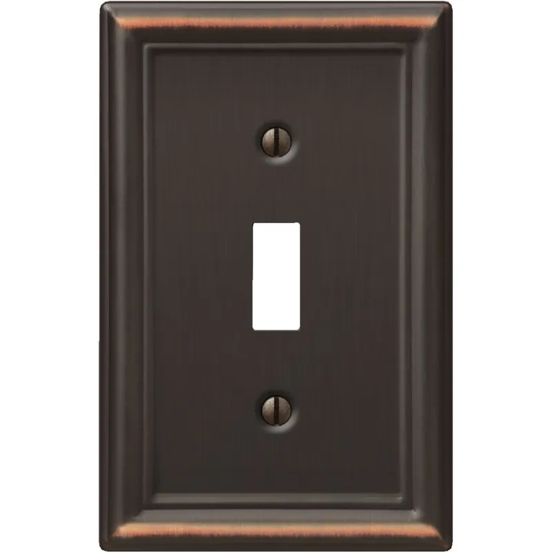 Amerelle 149TDB Chelsea 1-Gang Stamped Steel Toggle Switch Wall Plate