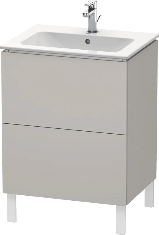 Duravit LC662500707 L-Cube 24 3/8 Wall Mount Two Drawer Single Vanity Cabinet
