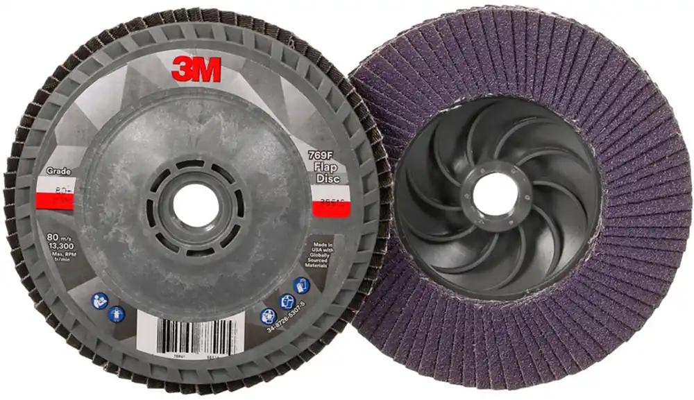 3M 7100243876 4 1/2 80+ Grit Type 27 Flap Disc