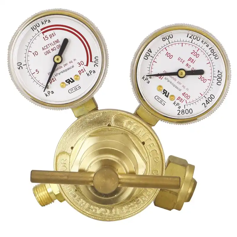 Gentec 152Y-15-5 Single Stage Medium Duty Regulator Acetylene CGA520