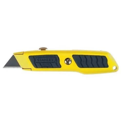 Stanley 10-779 Utility Knife, Retractable Blade, 3 Blades Included, Carbon Steel Blade