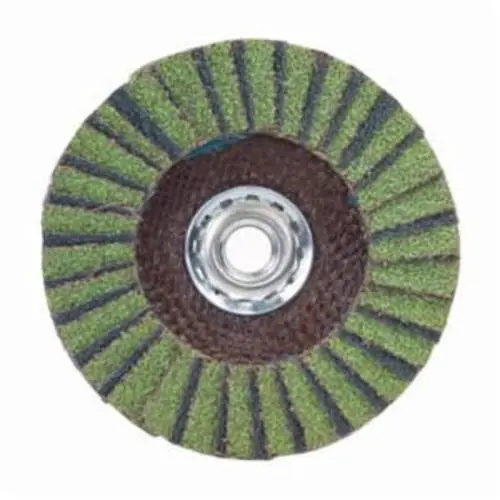 Norton Co. 66623399219 Gemini Zirconia Alumina Extra Coarse Grit Arbor Thread Fiberglass Flat Flap Disc