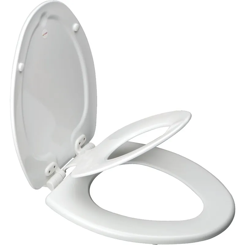 Mayfair 188SLOW000 NextStep2 Elongated Closed WhisperClose White Enameled Wood Toilet Seat