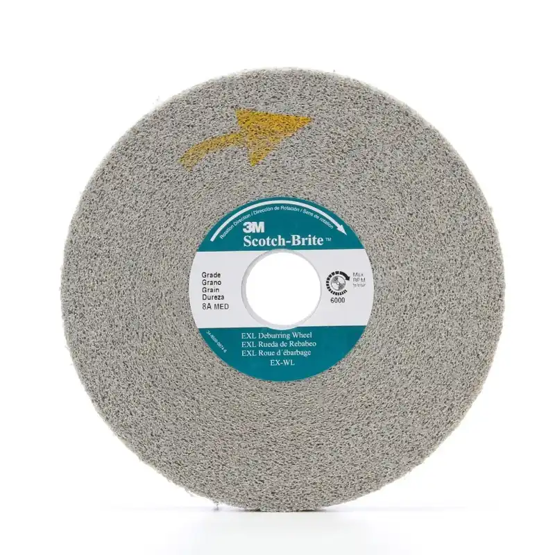 3M 7000000737 EXL High Performance Deburring Wheel 6 in Dia Wheel 1 in Center Hole Fine Grade Silicon Carbide Abrasive