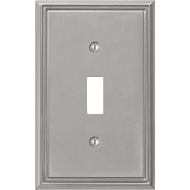 Amerelle 77TBN Metro Line 1-Gang Cast Metal Toggle Switch Wall Plate