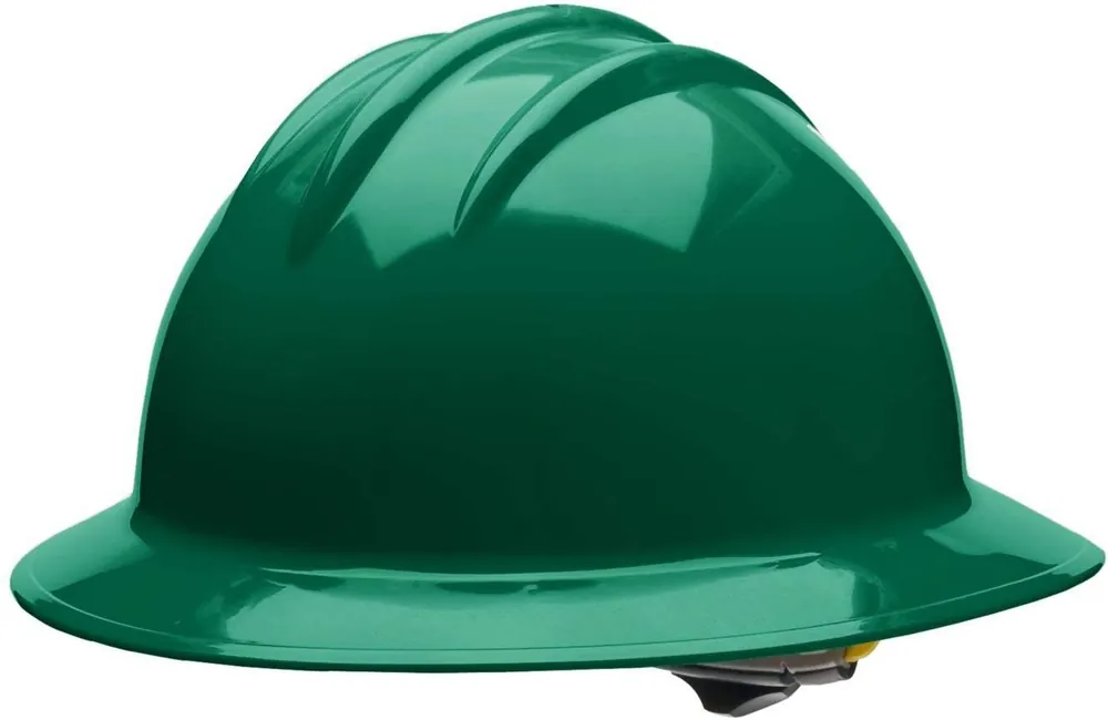 Bullard 33FGR Classic C33 Series Full Wide Brim Hard Hat, Forest Green, High-Density Polyethylene Shell
