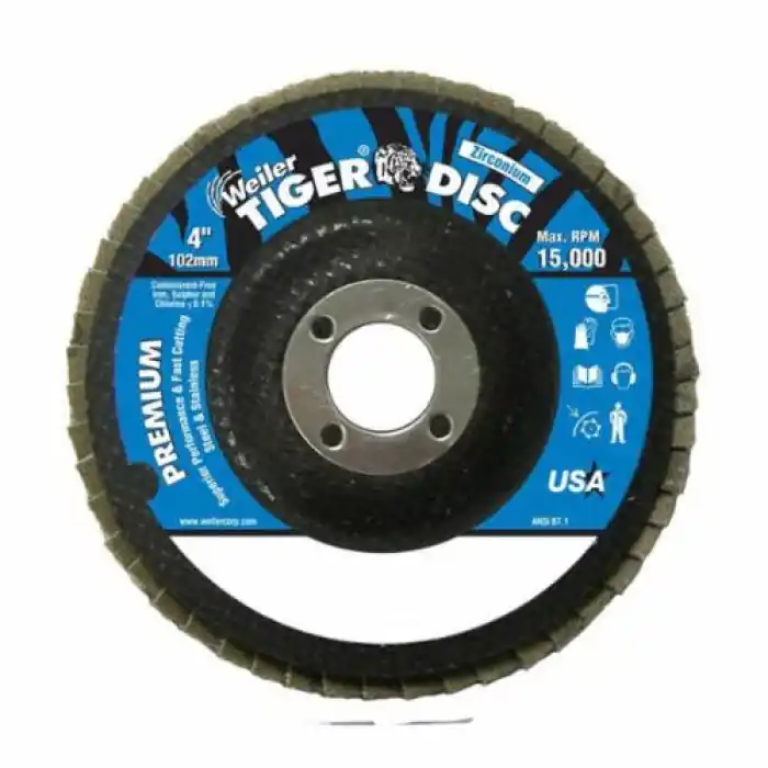 Tiger 50504 Coated Abrasive Flap Disc - 4 in Disc Diameter - 60 Grit