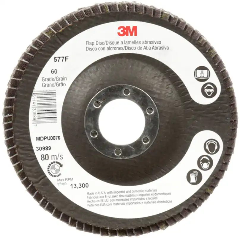 3M 7000144120 4 1/2 X 7/8 40 Grit Type 27 Flap Disc